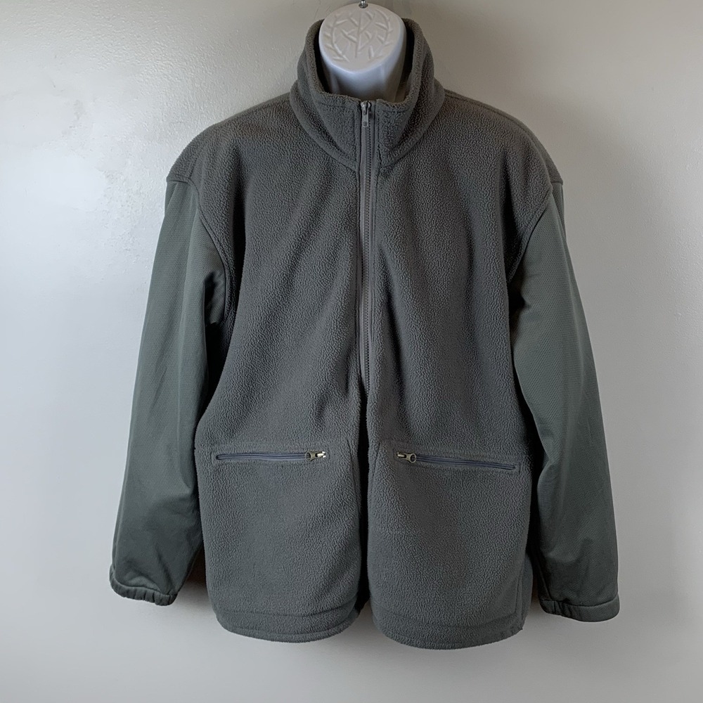 VTG Young Shop Gore Tex Jacket Mens Size L ?Olive Green Warm Full Zip Jacket
